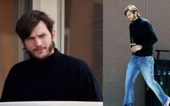 I primi scatti di Kutcher vestito da Steve Jobs