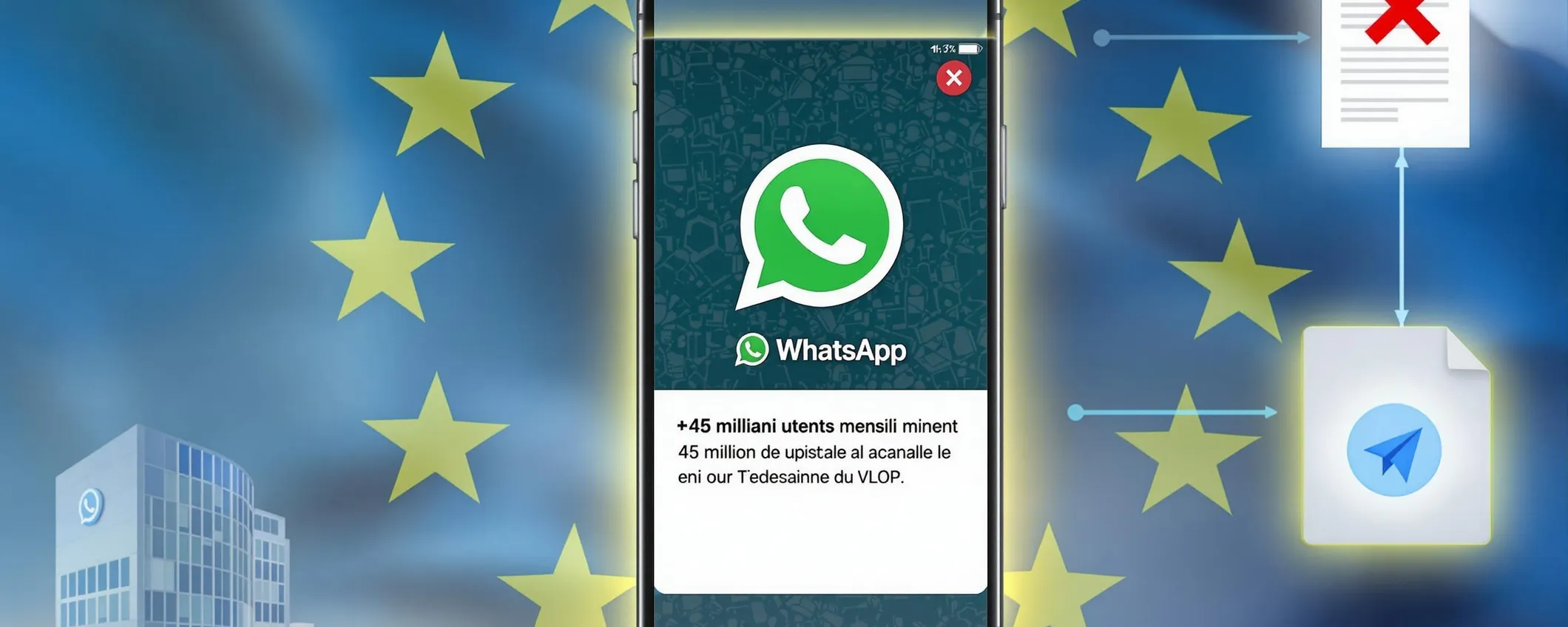 WhatsApp supera 45 milioni di utenti nell'UE: nuove sfide normative
