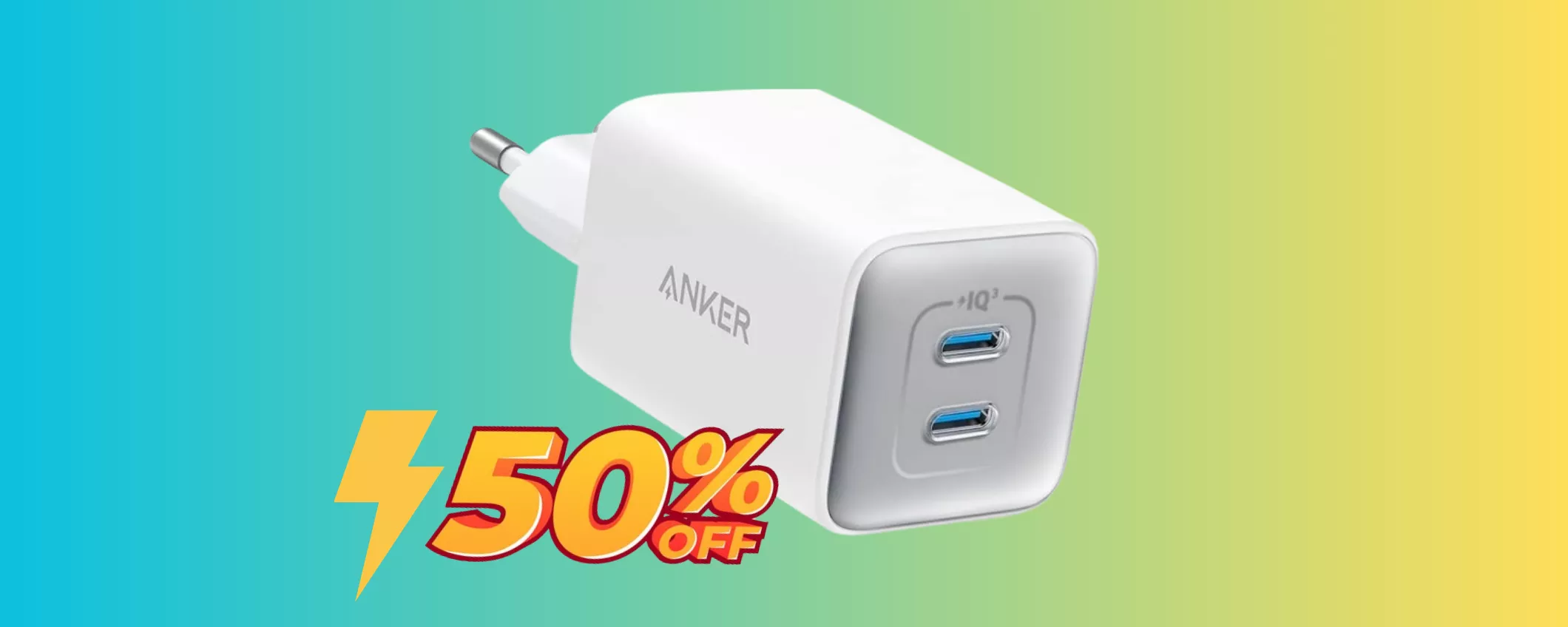 Caricatore con doppia porta USB C a metà prezzo: oggi lo paghi solo 19€