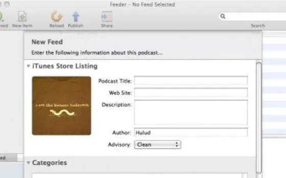 Feeder: creare, modificare, pubblicare feed RSS su Mac