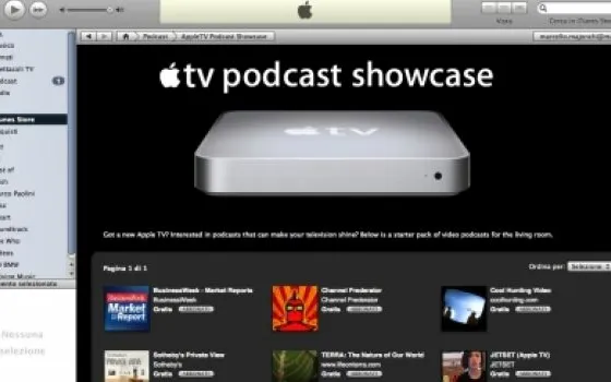 Podcast per Apple TV su iTunes Store