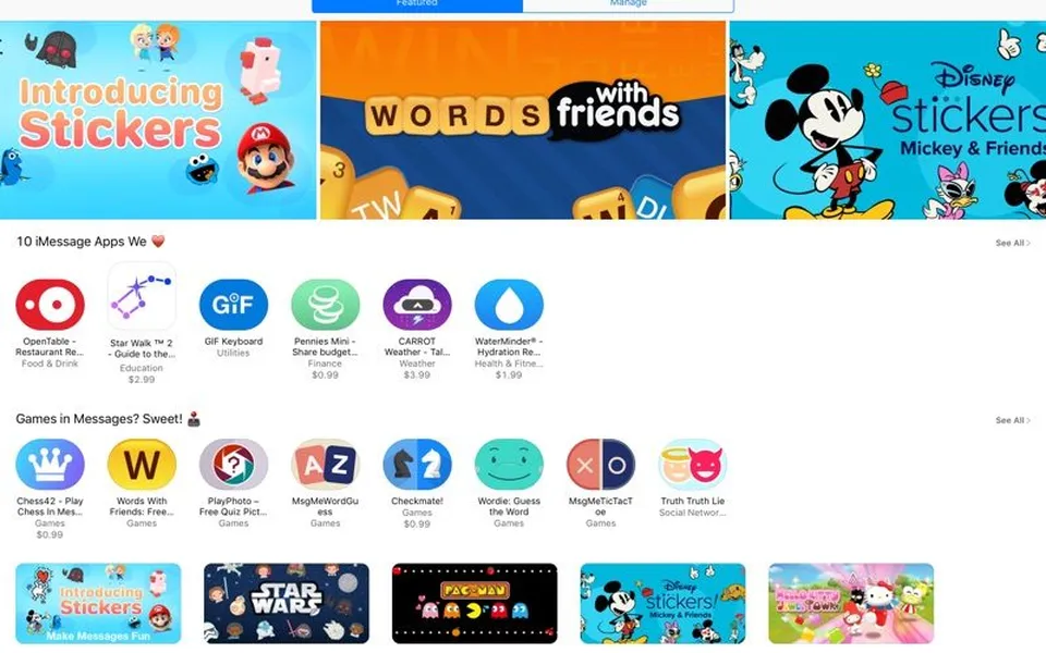 iOS 10: disponibile da oggi,  online l'App Store di Messaggi