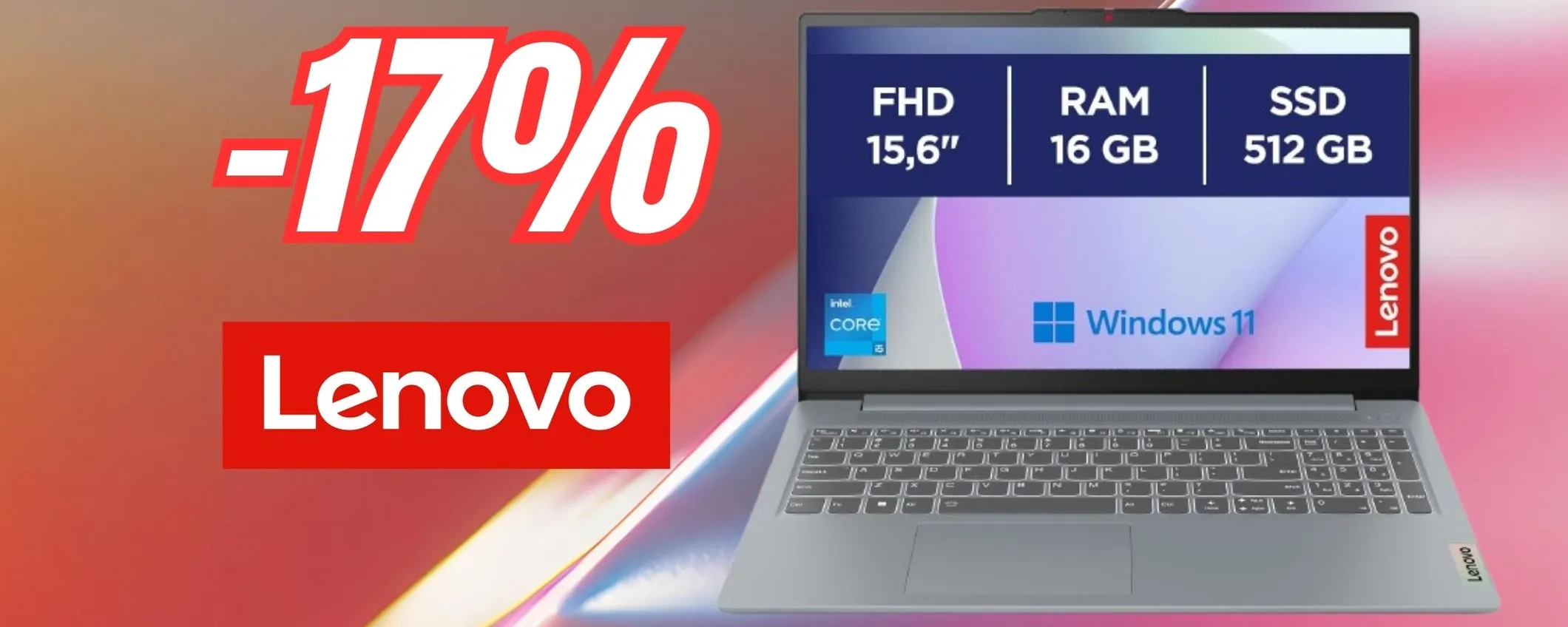 Lenovo IdeaPad Slim 3: display FHD da 15,6