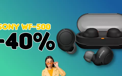 Sony WF-500: gli auricolari Bluetooth con 360 Audio Reality sono SCONTATI del 40%