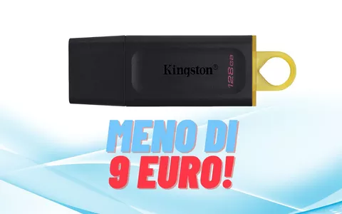 Kingston DataTraveler da 128GB in REGALO a meno di 9€ (-59%)