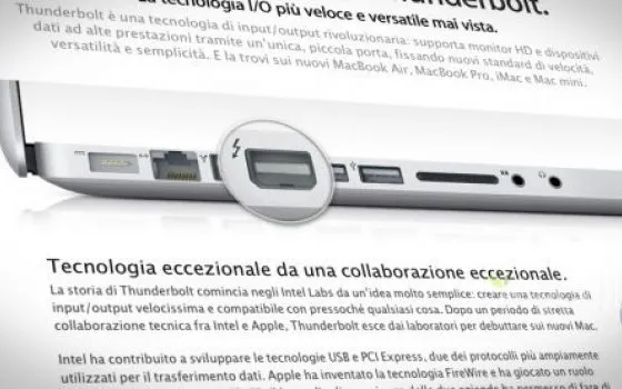 I cavi Thunderbolt in fibra ottica arriveranno quest'anno