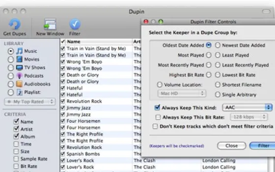 Dupin: scovare i doppioni in iTunes