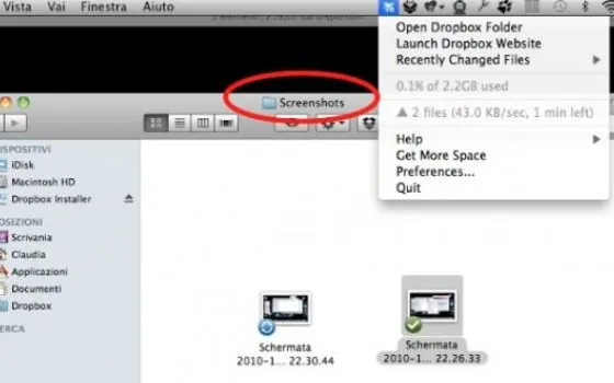 GrabBox: condivisione degli screenshot tramite DropBox