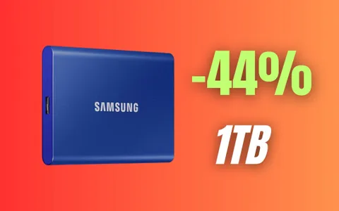 Su Amazon c'è un SSD Samsung portatile da 1TB al 44% di sconto