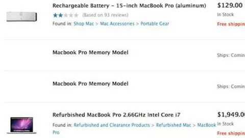 Tracce dei nuovi MacBook Pro sul sito Apple