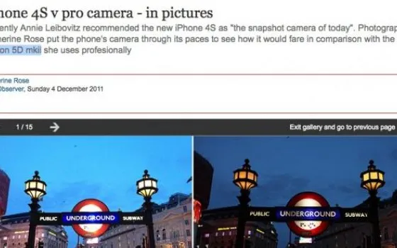 Foto e Video: iPhone 4s vs Canon 5D. Come Rocky contro Apollo Creed?