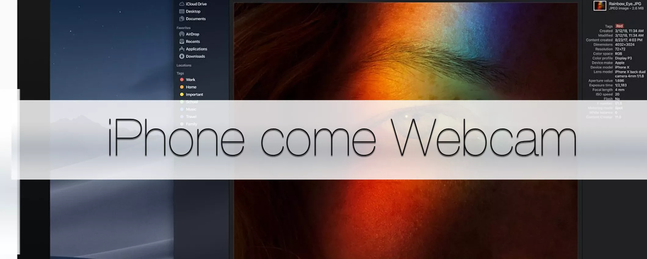 Usare iPhone come webcam grazie a Continuity in macOS Mojave