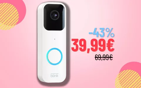 Blink Video Doorbell: CONTROLLA CASA anche da remoto per soli 39€