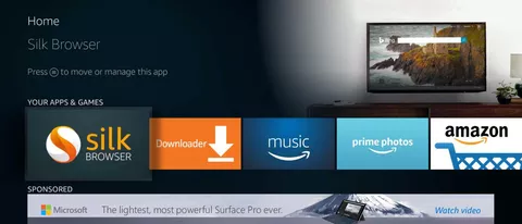 Amazon rilascia il browser Silk per Fire TV