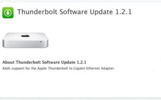 Apple rilascia un nuovo Thunderbolt Software Update
