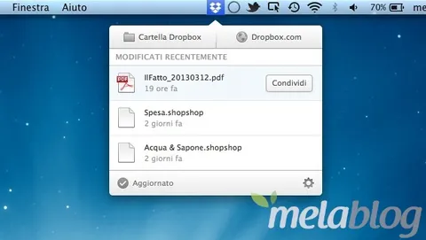 Dropbox, Notifiche e FileSharing migliorati su OS X