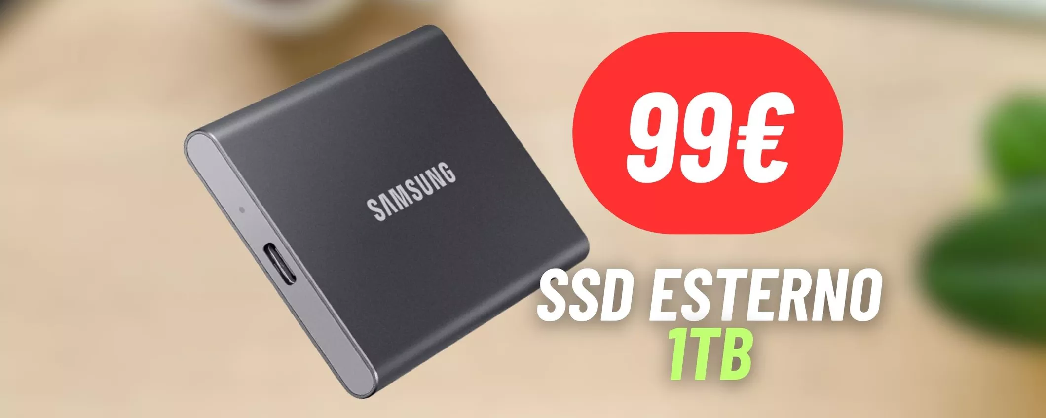 1TB di storage a soli 99€ con l'SSD Samsung esterno in promozione