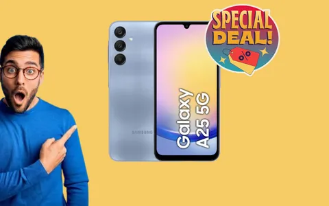 Samsung Galaxy A25 in doppio sconto su eBay: oggi lo paghi 130€ in meno