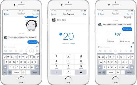 Facebook Messenger, inviare denaro istantaneamente da iPhone e iPad