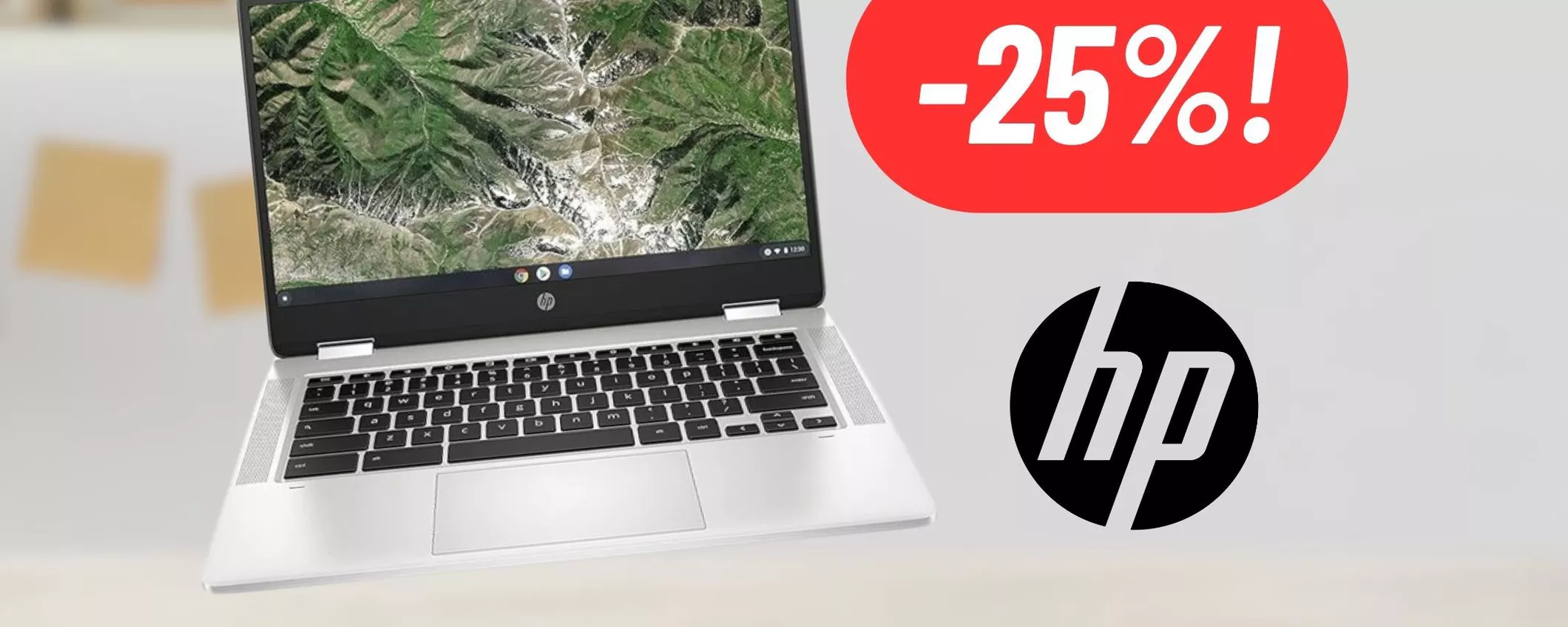 Dovrai lavorare anche in vacanza? Scegli il Chromebook HP in maxi offerta su Amazon