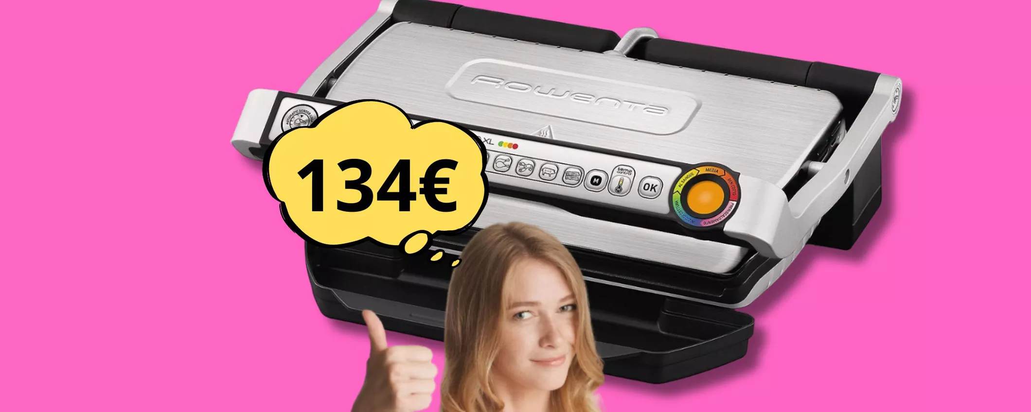 Questa bistecchiera Rowenta in OFFERTA offre fino a 9 programmi di cottura: prendila ORA a SOLI 139 euro!