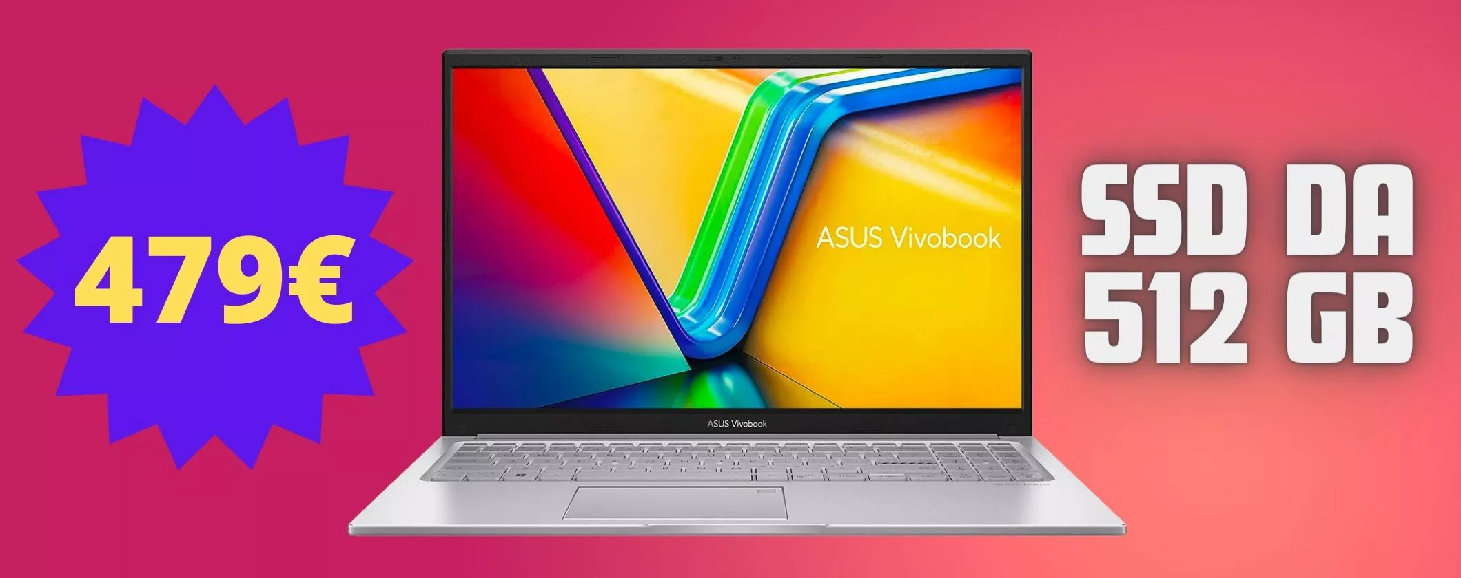 SUPER SCONTO AMAZON per ASUS Vivobook a 479€: 15 pollici