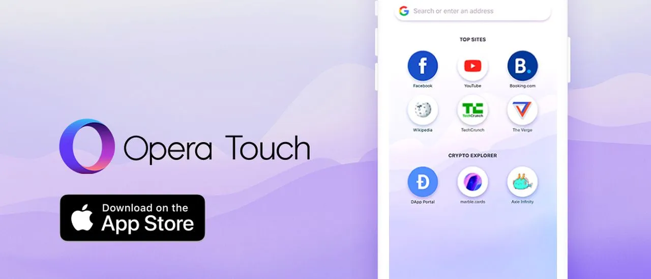 Opera Touch, crypto wallet anche su iOS