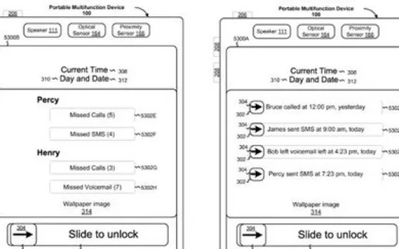 Alcuni interessanti brevetti sull'interfaccia di iPhone