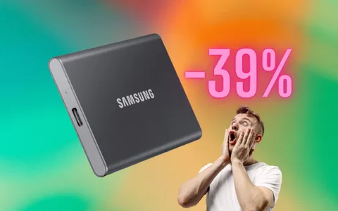 SSD Samsung esterno da 1TB, super resistente e veloce (-39%)