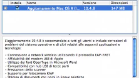Mac Os 10.4.8 disponibile