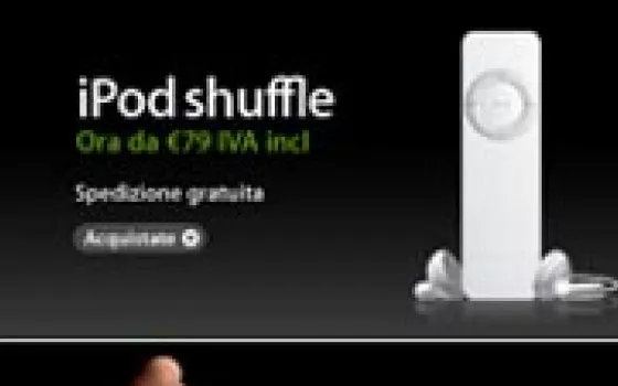 Nuovo Apple iPod Nano da 1Gb, Shuffle ancora più economico