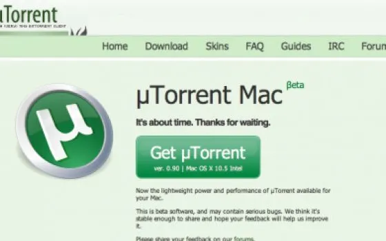 uTorrent finalmente disponibile per Mac
