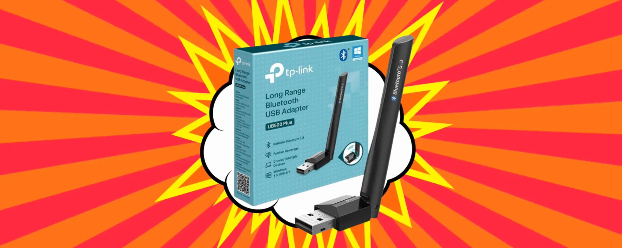 Solo 7€ per l'Adattatore Bluetooth USB TP-Link: ultimissimi a disposizione