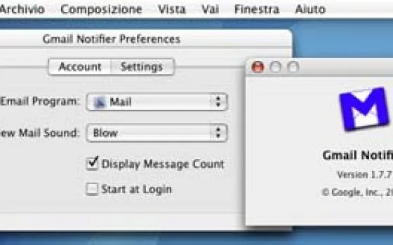 Google crea applicazioni per Mac: si parte da Gmail Notifier