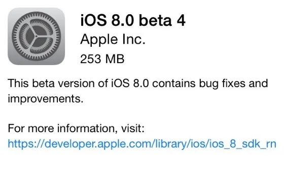 iOS 8 beta 4 tutte le novità