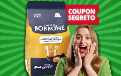 180 capsule caffè Borbone IN OCCASIONE: le paghi nulla col COUPON SEGRETO