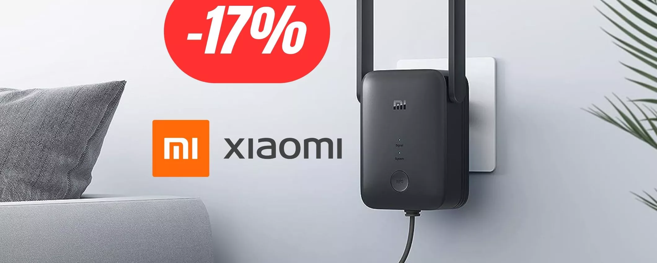 Rete WiFi potenziata con il ripetitore Xiaomi in SCONTO su Amazon