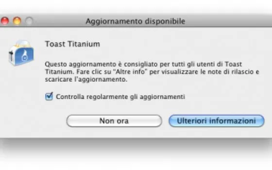 Roxio rilascia l'aggiornamento Toast Titanium 10.0.6