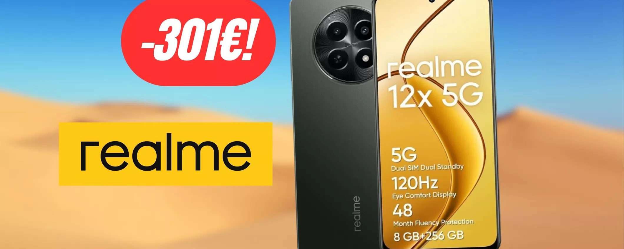 301€ risparmiati sul realme 12X con la doppia promozione eBay