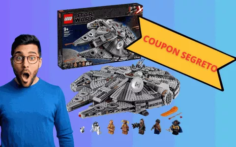 LEGO Star Wars Millennium Falcon in sconto con il COUPON SEGRETO, approfittane ora