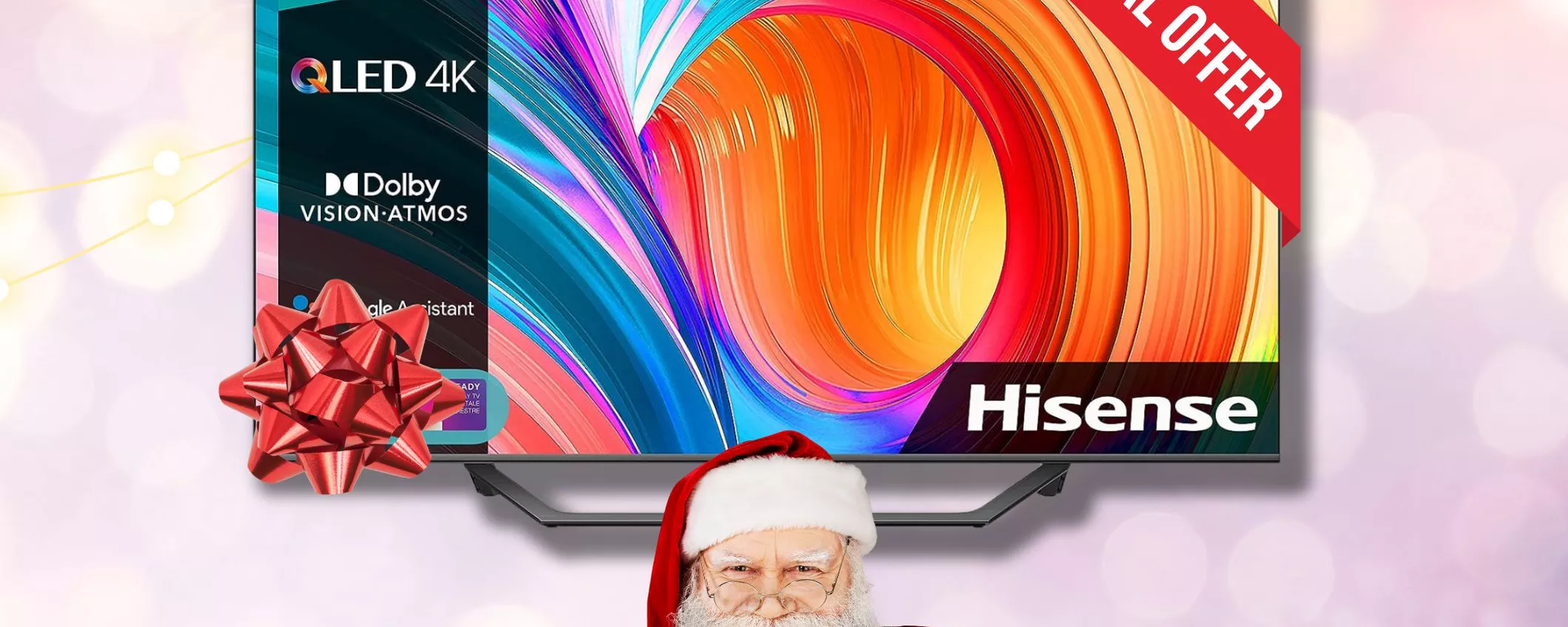 RIVOLUZIONA la tua TV con la nuova Hisense QLED 4K: oggi in sconto Natalizio!