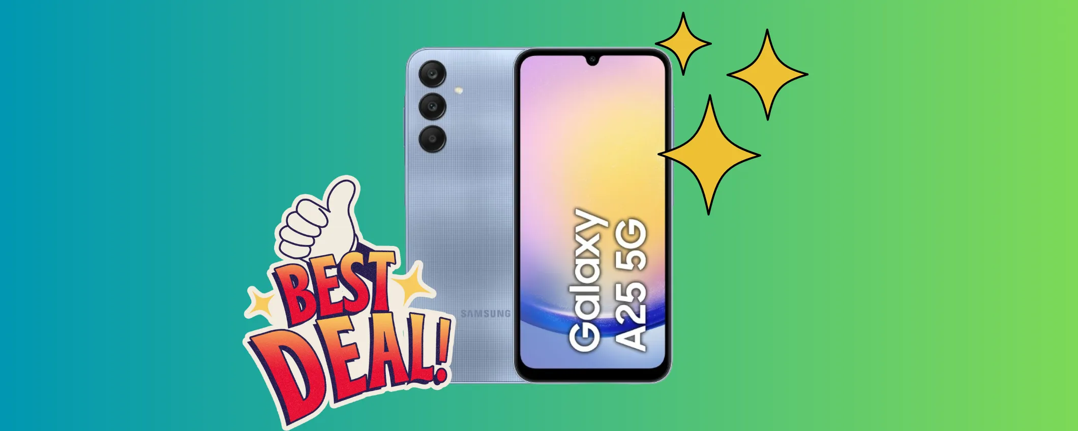 Samsung Galaxy A25 in promo esclusiva (-32%): offerta Amazon in scadenza