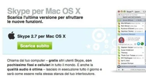 Disponibile Skype 2.7.0.330