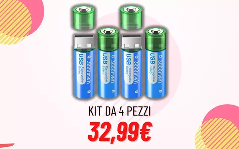 SONO VIRALI le Batterie Ricaricabili USB: 4 batterie a prezzo OCCASIONE!