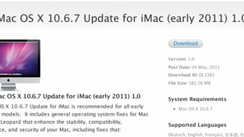 Aggiornamenti Software relativi a Thunderbolt e grafica per iMac e MacBook Pro