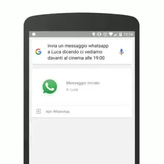 Ok Google per inviare messaggi WhatsApp