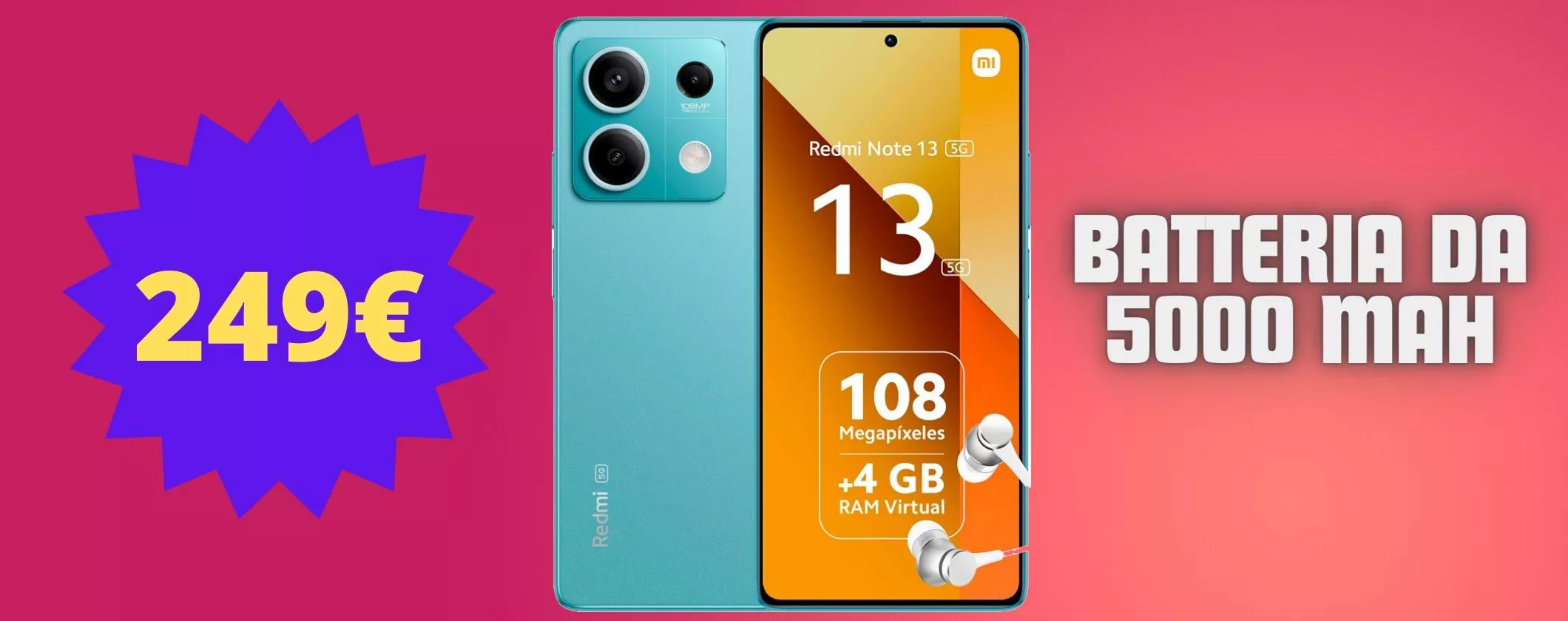 Xiaomi Redmi Note 13 a 249€ su Amazon non puoi proprio perdertelo