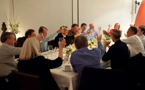 Foto di Steve Jobs alla cena con Barack Obama