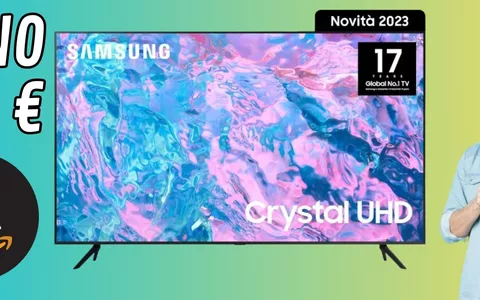 SAMSUNG Crystal UHD: 65 pollici col maxi sconto che fa crollare il prezzo!