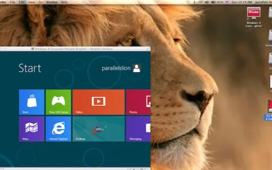 Parallels Desktop ora supporta Mountain Lion e Windows 8 CP